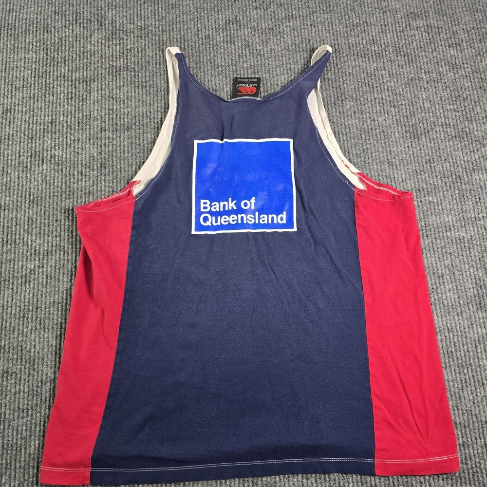 Vintage Canterbury Queensland Reds Rugby Singlet Tank Top Bank of Queensland XXL - Picture 6 of 8